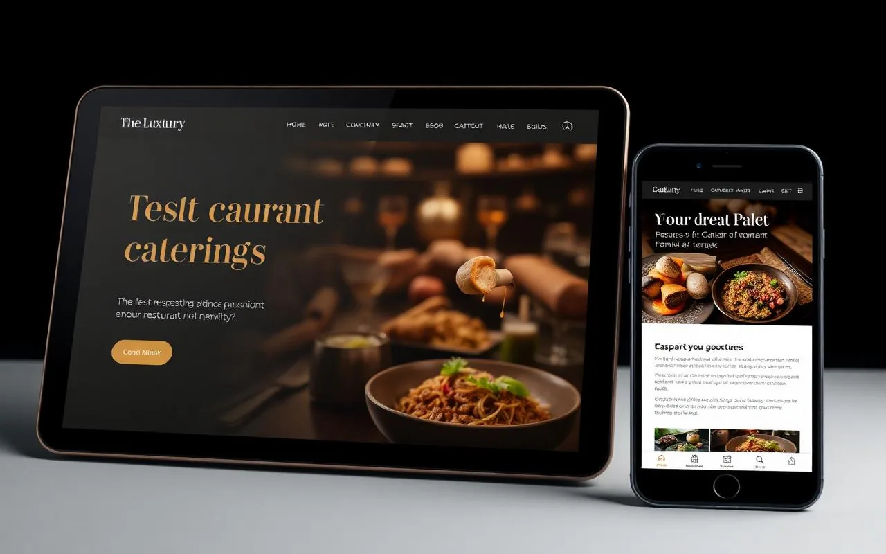 Website restoran dan katering dengan menu menggoda yang mendorong pemesanan langsung.