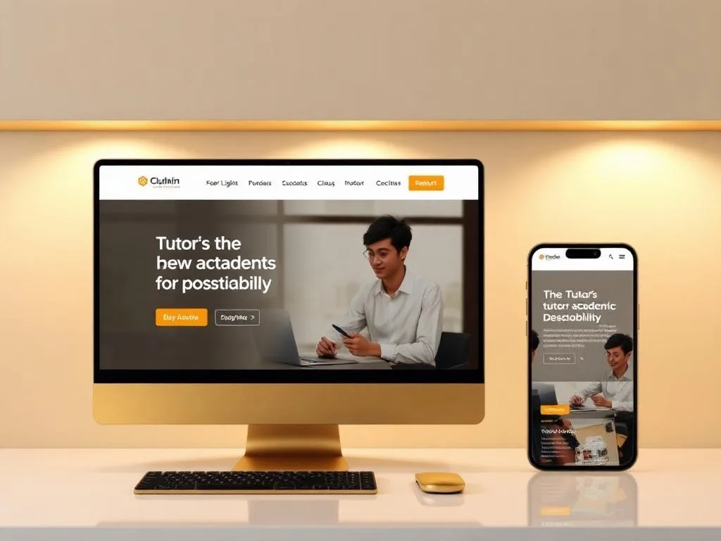 Website bimbingan belajar dengan jadwal kelas, tryout, dan profil tutor lengkap.